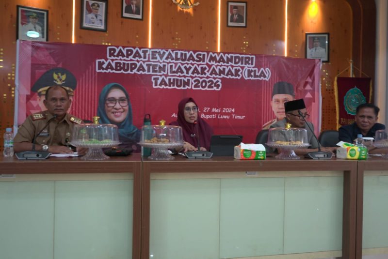 Pemkab Lutim Gelar Rapat Evaluasi Mandiri KLA Tahun 2024