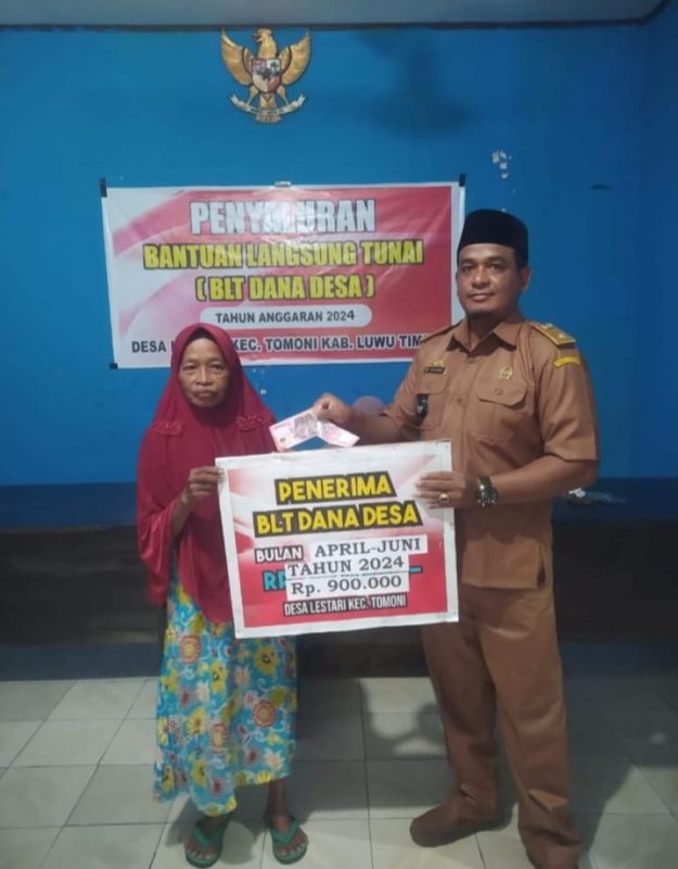 Sebanyak 35 KPM Desa Lestari Terima Bantuan BLT DD