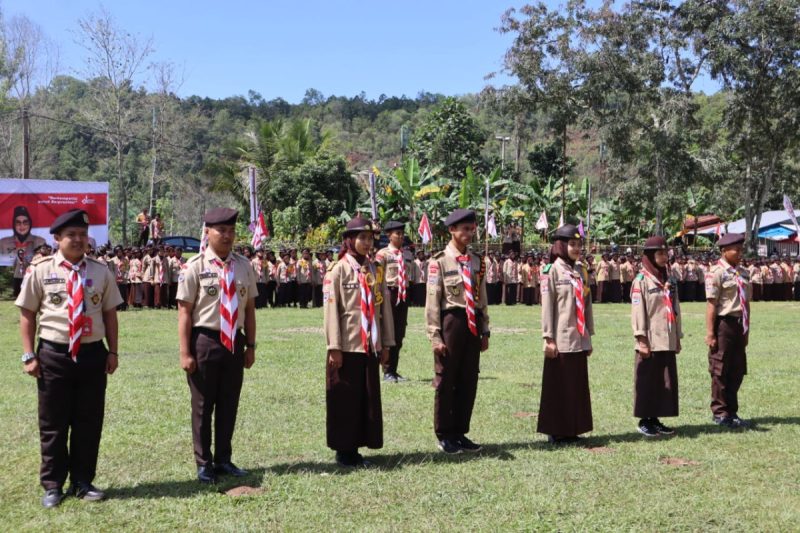 Asisten Pemerintahan dan Kesra Buka Kemah Lomba Pramuka Penegak Tingkat Cabang Lutim