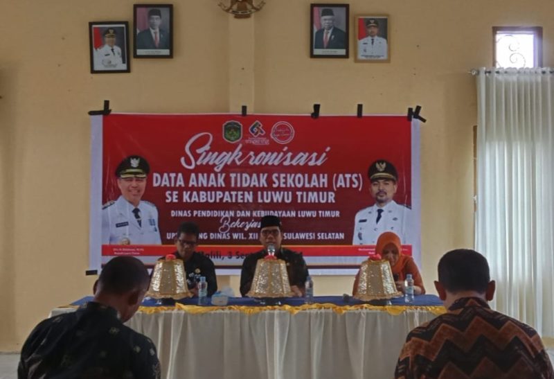 Disdikbud Lutim dan UPT Cabdis Wilayah XII Sinkronkan Data ATS di Tomoni Timur, Camat Mendukung